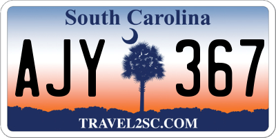 SC license plate AJY367