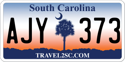 SC license plate AJY373