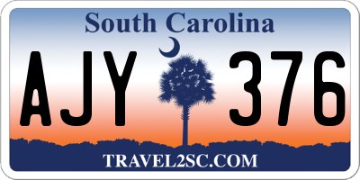 SC license plate AJY376