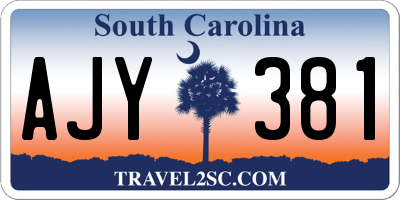 SC license plate AJY381