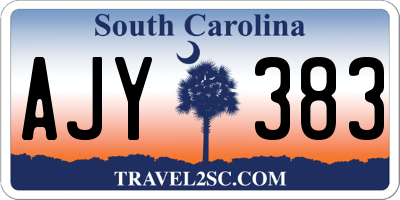 SC license plate AJY383