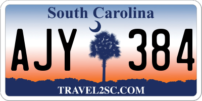 SC license plate AJY384