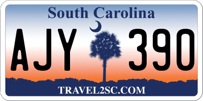 SC license plate AJY390