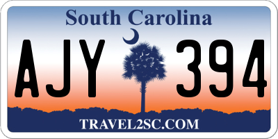 SC license plate AJY394
