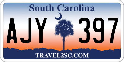 SC license plate AJY397