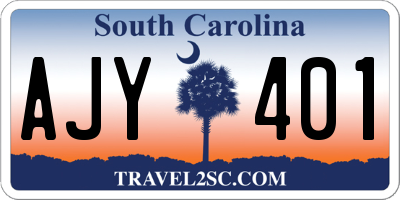 SC license plate AJY401