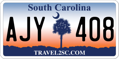 SC license plate AJY408