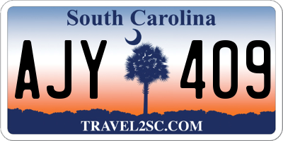 SC license plate AJY409