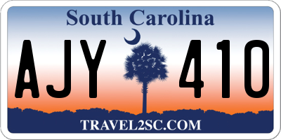 SC license plate AJY410