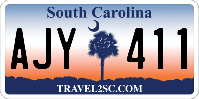 SC license plate AJY411