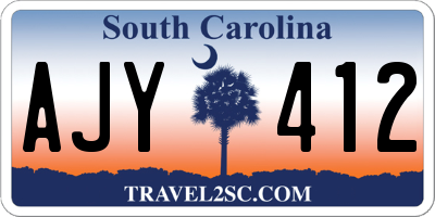 SC license plate AJY412
