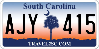 SC license plate AJY415