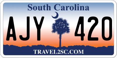 SC license plate AJY420