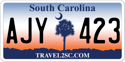 SC license plate AJY423