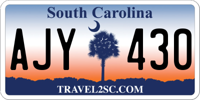 SC license plate AJY430