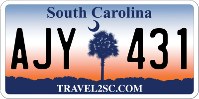 SC license plate AJY431
