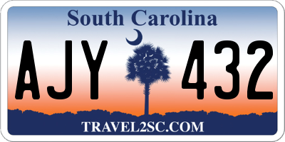 SC license plate AJY432