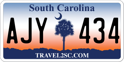 SC license plate AJY434