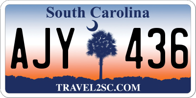 SC license plate AJY436