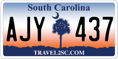 SC license plate AJY437