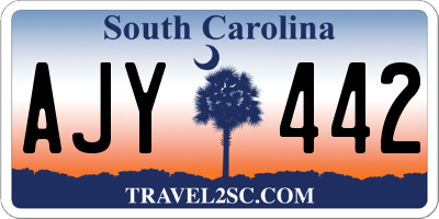 SC license plate AJY442