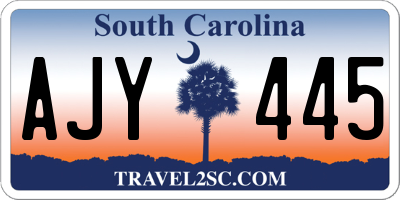 SC license plate AJY445