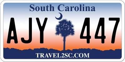 SC license plate AJY447