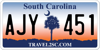 SC license plate AJY451