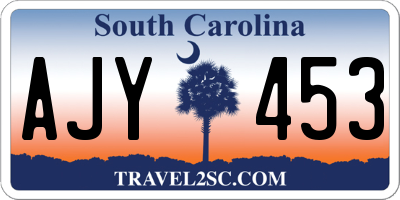 SC license plate AJY453