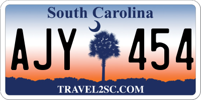 SC license plate AJY454