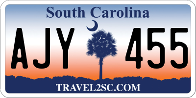SC license plate AJY455