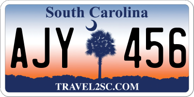 SC license plate AJY456