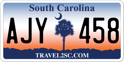 SC license plate AJY458