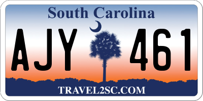 SC license plate AJY461