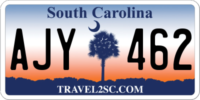 SC license plate AJY462