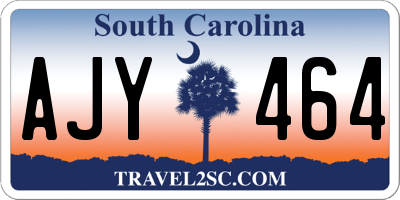 SC license plate AJY464