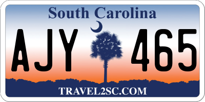 SC license plate AJY465