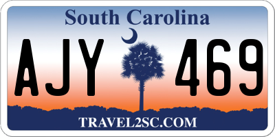 SC license plate AJY469