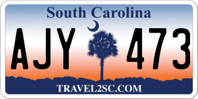 SC license plate AJY473