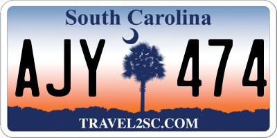 SC license plate AJY474