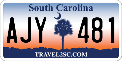 SC license plate AJY481