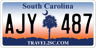 SC license plate AJY487