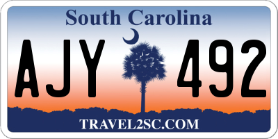 SC license plate AJY492