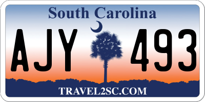 SC license plate AJY493