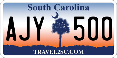 SC license plate AJY500