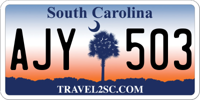 SC license plate AJY503