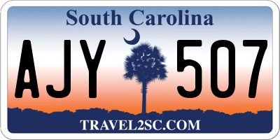 SC license plate AJY507