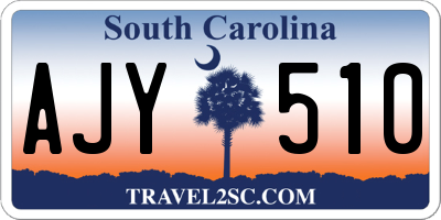 SC license plate AJY510