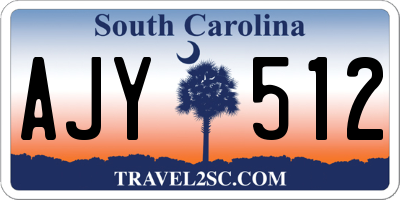 SC license plate AJY512