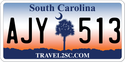 SC license plate AJY513